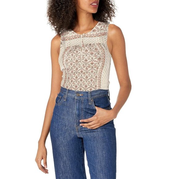 Lucky Brand Tops - 2/$24 Lucky Brand Lana Mixed Print Top Sleeveless Natural Multi Small #BAG9